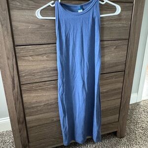 Blue Sleeveless Midi Dress